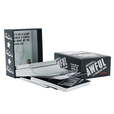 खरीदें Varnishing Print Drinking Game Question Cards Deck Custom Printing Drinking Truth or Dare Card Game for Adult with Box Printing Service online manufacture