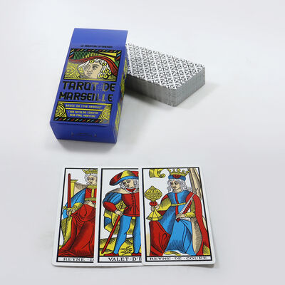खरीदें Customized Design Tarot Cards with CMYK 4 रंग ऑफसेट प्रिंटिंग और Shrink-wrap Packaging online manufacture