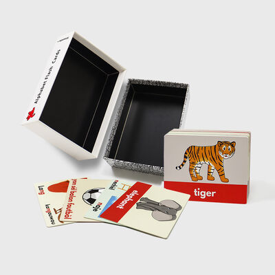 ओईएम प्रिंटिंग टेबल लर्निंग बच्चे बच्चे खेल कार्ड खेल कार्ड कस्टम लोगो के साथ